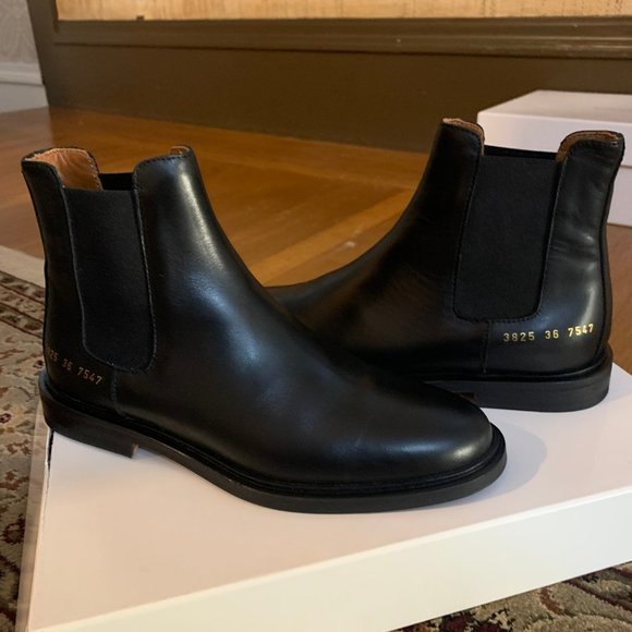 NIB Woman by Common Projects Black Chelsea Boots - Picture 2 of 4